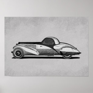 Poster Œuvres d'art de voiture rétro