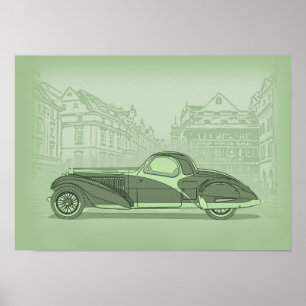 Poster Œuvres d'art de voiture rétro