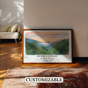 Poster Œuvres d'art murales personnalisées des montagnes 