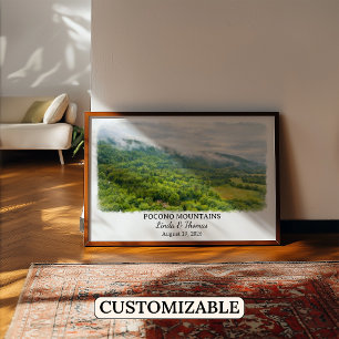 Poster Œuvres d'art personnalisées pour les monts Pocono,
