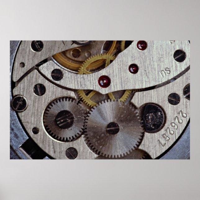 Poster OEuvres d'une texture de montre de poche (Devant)