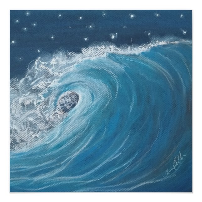 poster of a oil pastel wave (Devant)