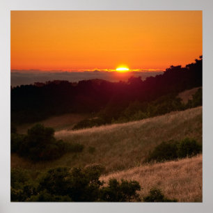 Poster of beautiful California sunset