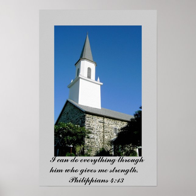 Poster of Church photo with Philippians 4:13 (Front)