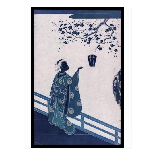 Poster of Japanese Painting c. late 1760's Postcard