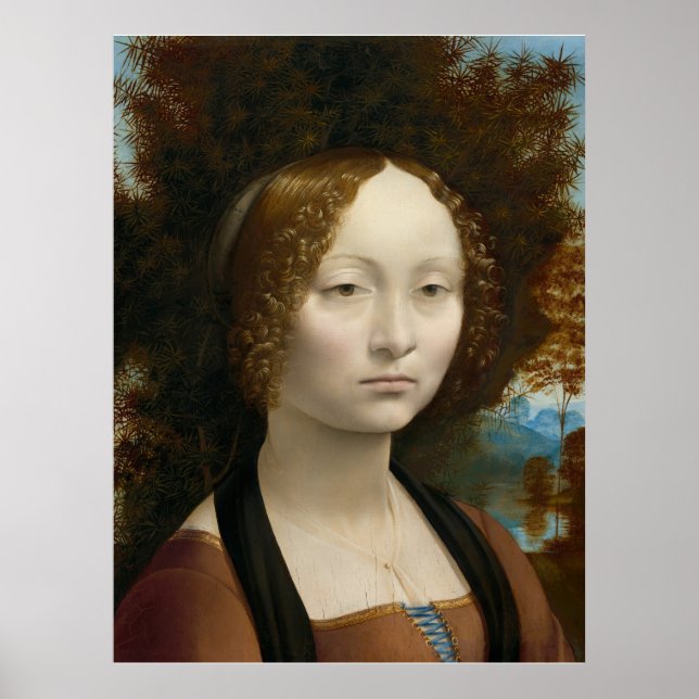 Poster of Leonardo da Vinci's, Ginevra de´ benci (Front)