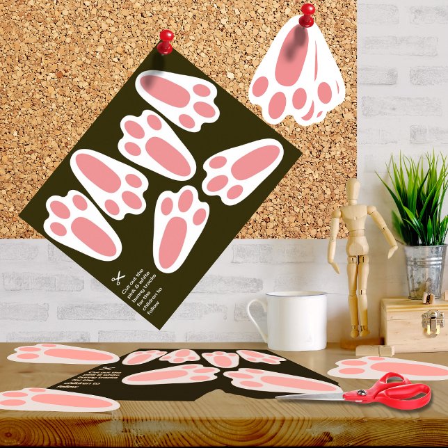 Poster of Ready to Cut-Out Easter Bunny Tracks (Creator Uploaded)