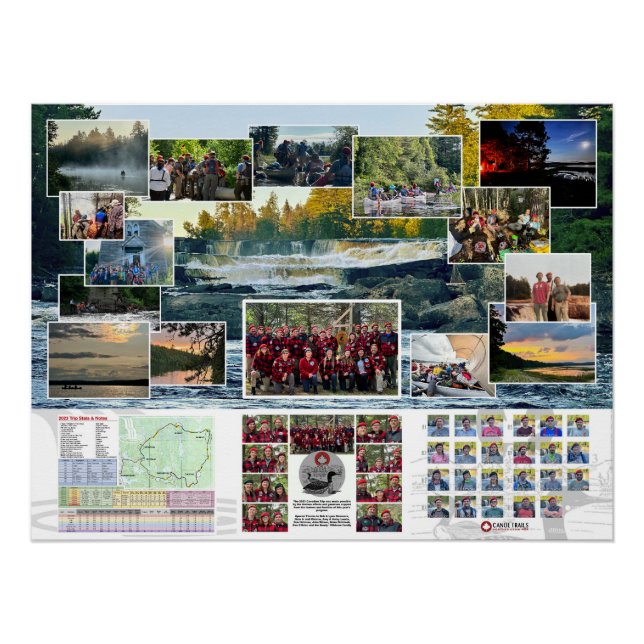 Poster of the Canoe Trails 2023 Canadian Trip (Front)