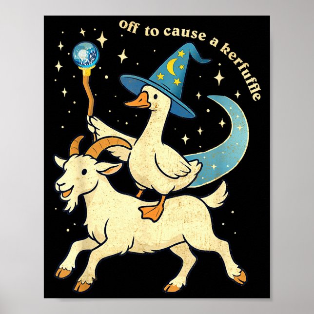 Poster Off To Cause A Kerfuffle Funny Chaotic Weird Anima (Devant)