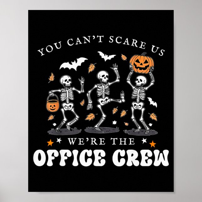 Poster Office Crew Skeleton Dancing Halloween School Secr (Devant)
