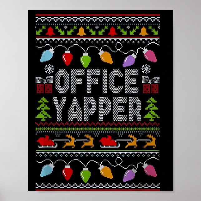 Poster Office Yapper Ugly Sweater Christmas  (Devant)