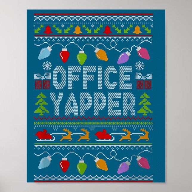 Poster Office Yapper Ugly Sweater Christmas  (Devant)