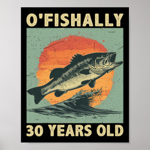 Poster Officiellement 30 Ans 1994 Pêche Pêcheur 30ème