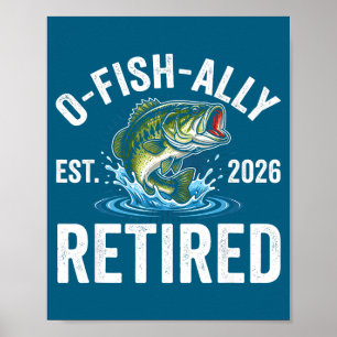Poster Officiellement Retraité 2026 Drôle de Retraite de