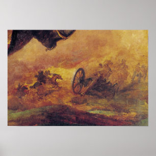 Poster Officier des Hussars, détail du canon