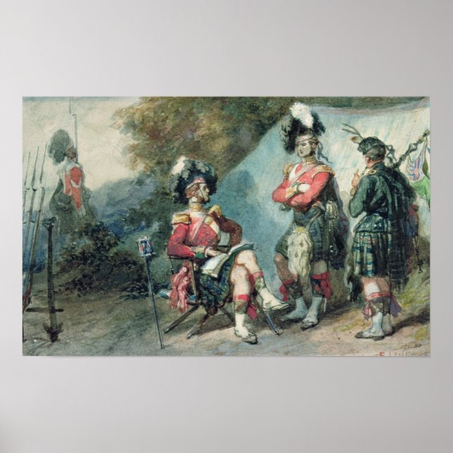 Poster Officier du 79e régiment des Highlanders (Devant)