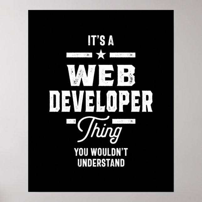 Poster Offre d'emploi du développeur Web (Devant)