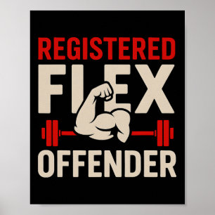 Poster Offre Flex enregistrée Drôle Gymnase Bodybui