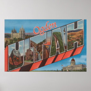 Poster Ogden, lettre ScenesOgden, UT 3 d'UtahLarge
