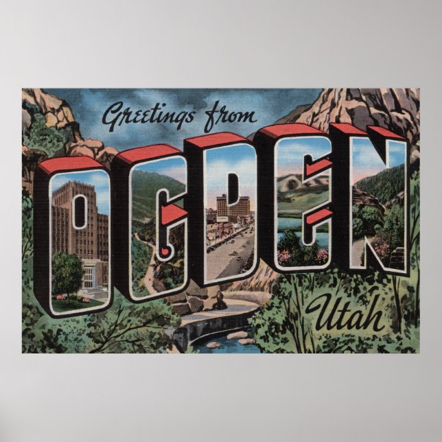 Poster Ogden, UtahGrandes lettres ScènesOgden, UT 2 (Devant)