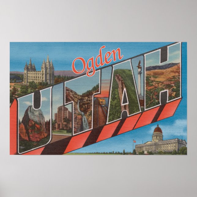 Poster Ogden, UtahGrandes lettres ScènesOgden, UT 3 (Devant)