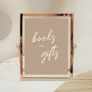 Poster Oh Baby Brown minimaliste livres et cadeaux