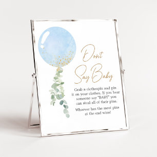 Poster Oh, Baby shower de ballon ne dit pas bébé