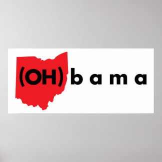 Poster (OH)bama - Rouge et Noir