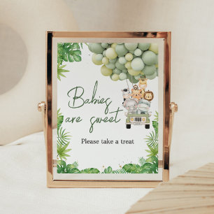 Poster Oh Boy Jungle Safari Shower Les bébés sont doux pa