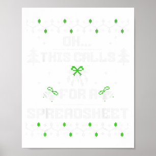 Poster Oh, cela nécessite une feuille de calcul pour Noël