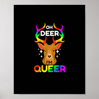 Poster Oh Cerf Drôle Style Créatif Moderne 