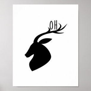 Poster Oh Cerf Pun Créatif Style