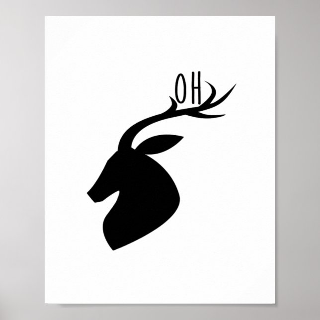 Poster Oh Cerf Pun Créatif Style  (Devant)
