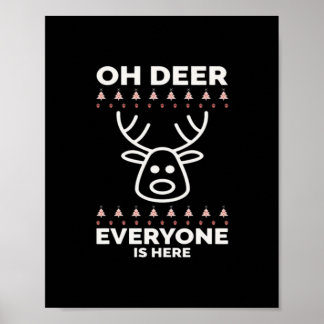 Poster Oh cerf tout le monde est ici style moderne 