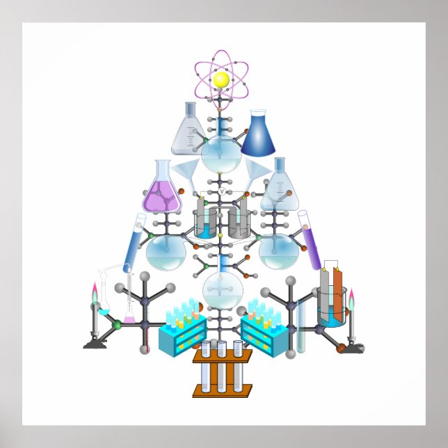 Poster Oh Chemist Tree, Oh Christmas Tree (Devant)