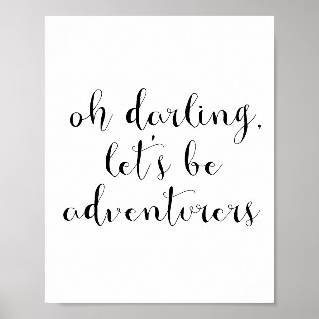 Poster Oh chérie soyons aventuriers (Devant)