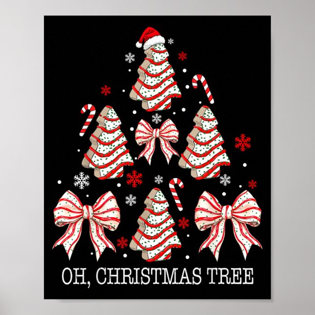 Poster Oh Christmas Tree Cakes Debbie Becky Jen Cake Love (Devant)