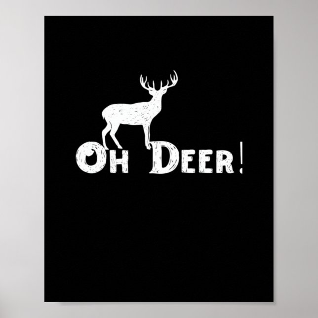 Poster Oh Deer Clean Graphic Style  (Devant)
