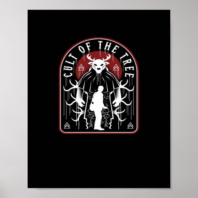 Poster Oh Deer Cult Of The Tree Artistic Style  (Devant)
