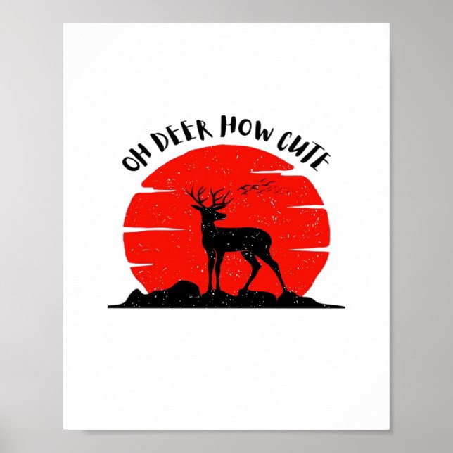 Poster Oh Deer Cute Style  (Devant)