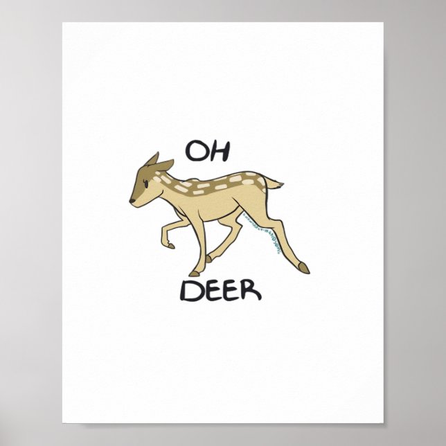 Poster Oh Deer Elegant Timeless Style  (Devant)