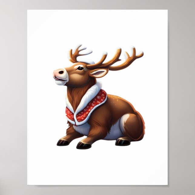 Poster Oh Deer Energetic Modern Design  (Devant)