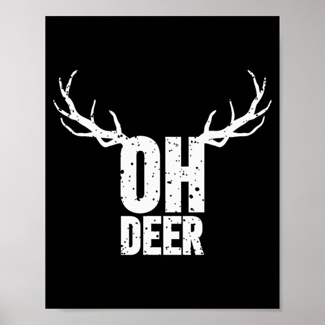 Poster Oh Deer Funny Pun Gag Apparel  (Devant)