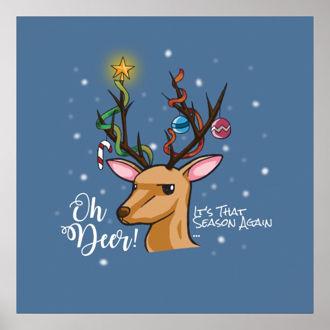 Poster Oh DEER | Jeu de Noël (Devant)