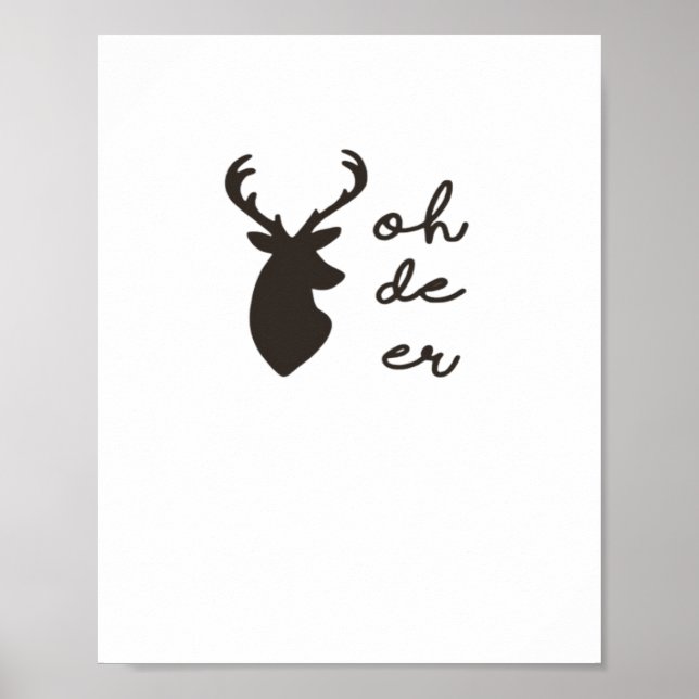 Poster Oh Deer Modern Graphic Style  (Devant)