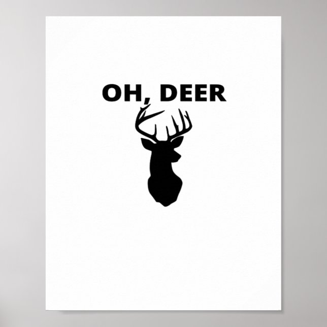 Poster Oh Deer Oh Dear Whimsical Art Style  (Devant)