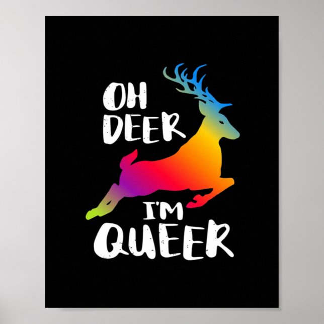 Poster Oh Deer Queer Pride Minimal Artistic Style (Devant)