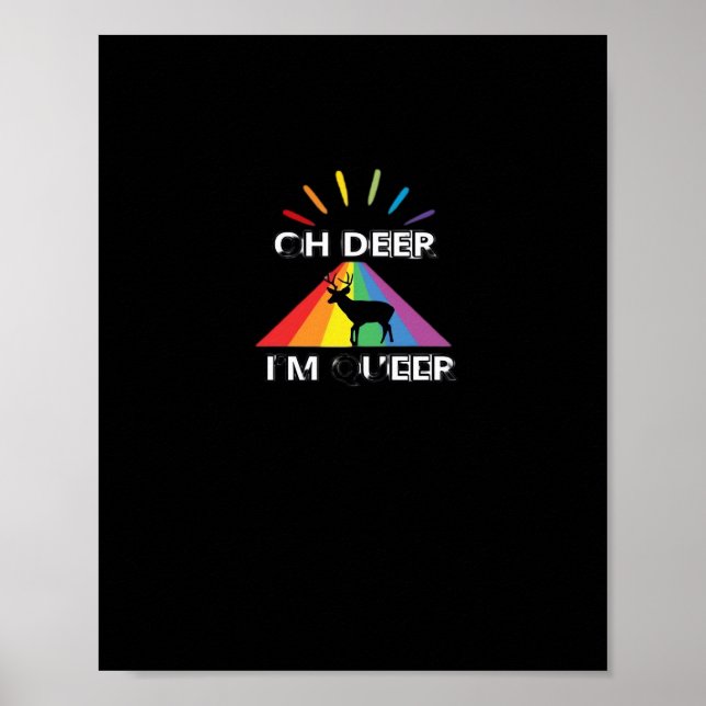 Poster Oh Deer Queer Trendy Aesthetic Design  (Devant)