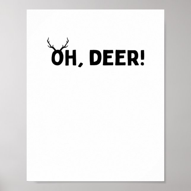 Poster Oh Deer Simple Aesthetic  (Devant)