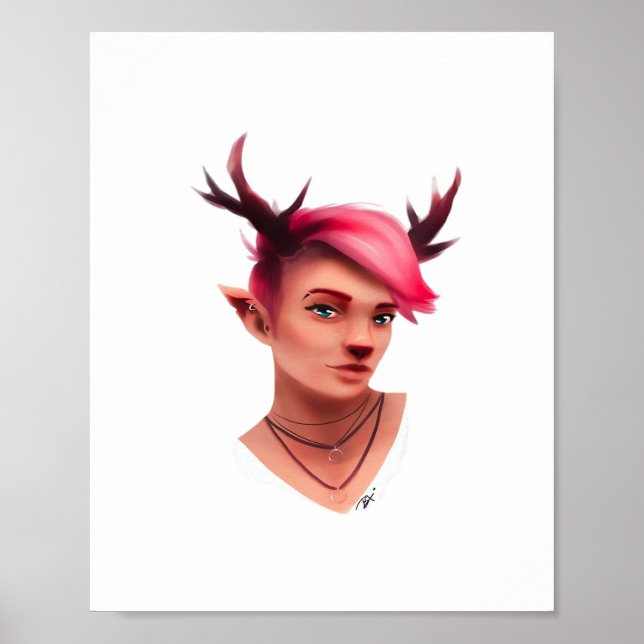 Poster Oh Deer Simple Creative Style  (Devant)